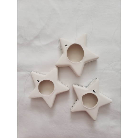 Ethnic 3pc clay star ornament set - Picture 2 of 5